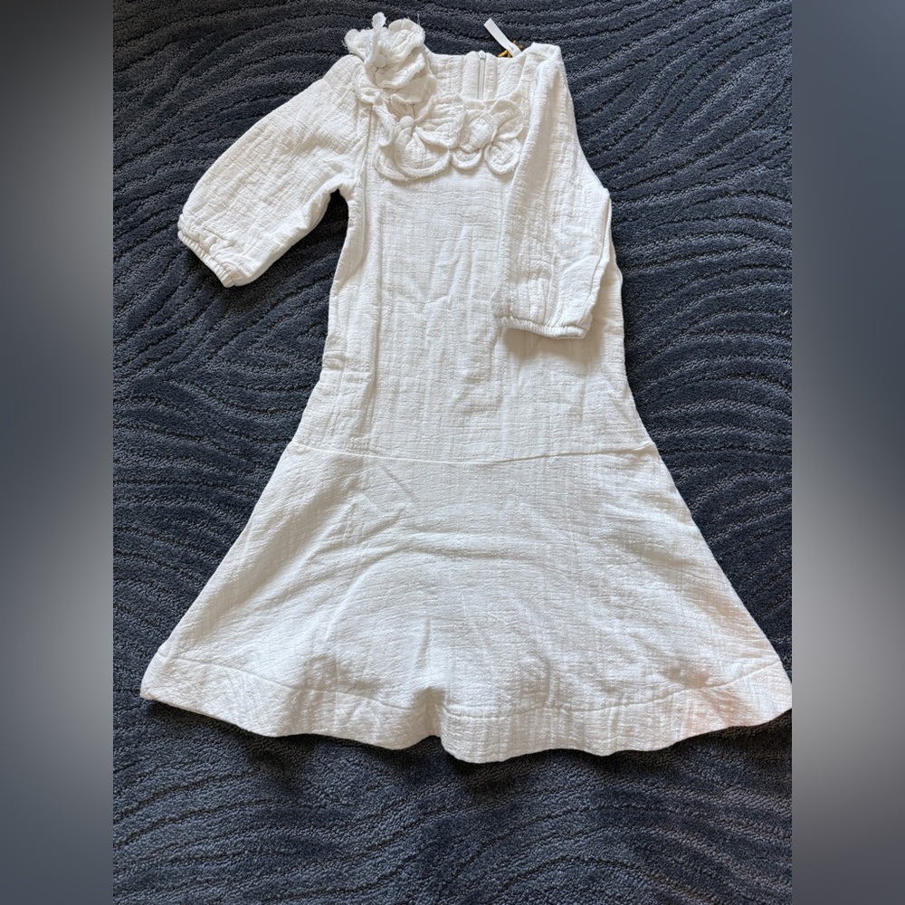 Kidichic girls white dress with flower